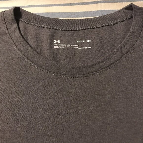 5 for $25 Under Armour Short Sleeve Camp Tee I WILL T-Shirt Gray Size Small - Picture 3 of 12